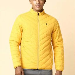 Allen Solly Yellow Regular Fit Quilted Jacket-image-69