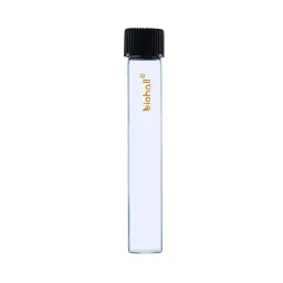 Biohall 25 x 150 mm Clear Flat Bottom Culture Tube with PP Screw Cap, BLS.2201F.11 (Pack of 50)-21
