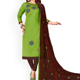 Maroosh Ethnic Motifs Embellished Thread Work Unstitched Dress Material-image-55