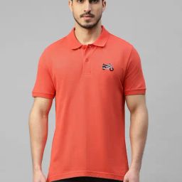 Royal Enfield 8-BIT METEOR Red Regular Fit Polo T-Shirt-image-66