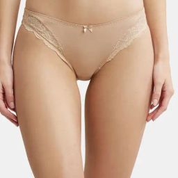 Jockey 1813 Women's Medium Coverage Soft Touch Microfiber Nylon Mid Waist Lace Styled Bikini-picture-21