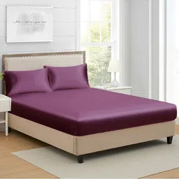 MUSH Purple 400 TC Flitted King Bedsheet Set 2.74m x 2.74m-picture-39