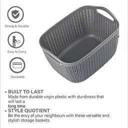 Aura Grey Set of 2 Regular Multi-Utility Organisers image 4