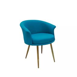 zidle Teal Living Room Designer Sofa Metal & Foam 78.74x55.08 cm Blue for Dining & Kitchen-18