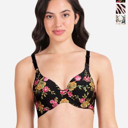 shyaway Pack Of 3 Floral Bra Medium Coverage Underwired Lightly Padded Bra-picture-4