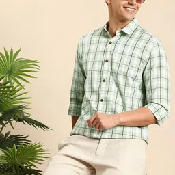 Mast & Harbour Men Checked Pure Cotton Casual Shirt-picture-10