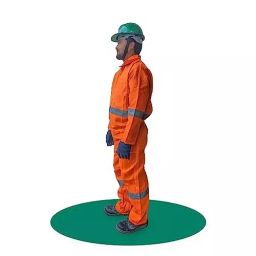 Ladwa Cotton Boiler Suit With Reflective Tape for Fire Retardant Industrial Work, LSI - Sft suit Orange - P5, (Pack of 5)-1