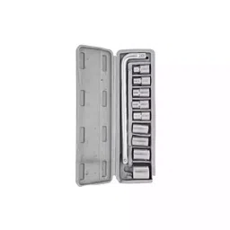 Hillgrove HGCM49M1 10 Pcs Chrome Vanadium Steel Hex Socket Spanner Set with 8 Pcs Wrench Set image 2