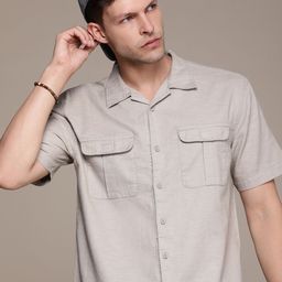 Roadster Men Relaxed Cuban Collar Pure Cotton Casual Shirt-image-127