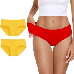 Diving Deep Women Pack of 3 Cotton Assorted Hipster Briefs-image-57