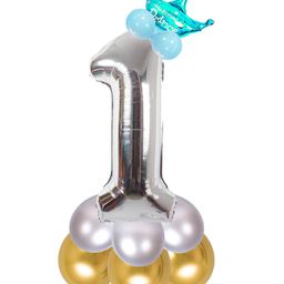 Shopperskart Prince 1 Number Foil Balloons Multicolor - Pack of 13-image-82