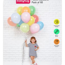 Babyhug Pastel Balloons Multicolour - Pack of 60-17