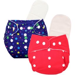 Deedry Cloth Reusable Diapers With Insert Pack of 2 - Red & Blue-10