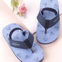 Babyoye Flip Flops With Back Strap Closure Koala Print - Blue-picture-41