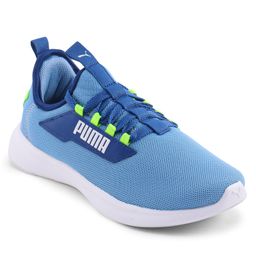 PUMA Lace Up Casual Shoes with PUMA Print - Light Blue-image-3