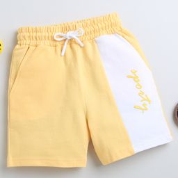 BUMZEE Cotton Woven Above Knee Length Cut & Sew Shorts - Yellow-picture-37