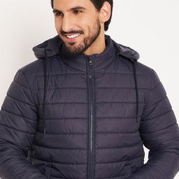 VERO AMORE Men Solid Hooded Quilted Jacket-image-41