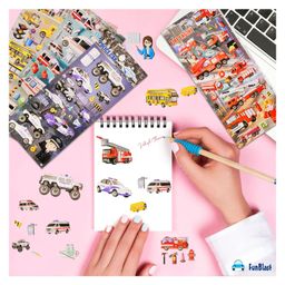Bunie Vehicle Theme 3D Puffy Stickers Set  Pack of 4 Sheets Multicolor image 2