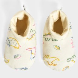 Mi Arcus Dinosaurs Printed Cap Mittens & Booties Set - Cream image 3