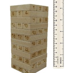 GYANOTOY Wooden Mini Stacker Game 36 Blocks & Dice Combo image 3