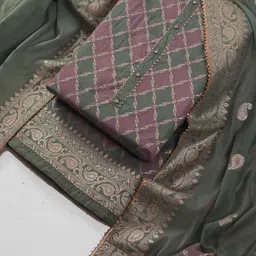 TAVAS Art Silk Unstitched Dress Material-picture-41