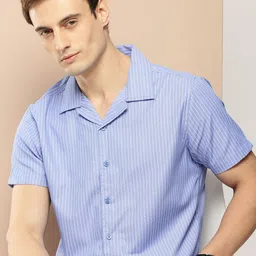 encore by INVICTUS Opaque Striped Casual Shirt-image-99