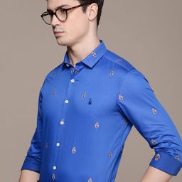 SIMON CARTER LONDON Men Slim Fit Nautical Printed Pure Cotton Formal Shirt-image-79
