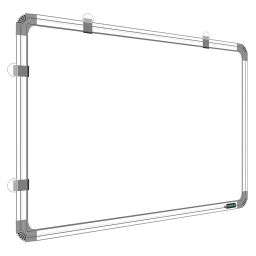 SHELFKING Non-Magnetic 45.72 x 60.96 cm (1.5x2 Feet) Double Sided Whiteboard and Chalkboard Both Side Writing Boards, One Side Whiteboard Marker and Reverse Side Chalkboard Surface-12