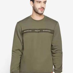 Wildcraft Dark Olive Regular Fit Print Sweatshirt-image-81