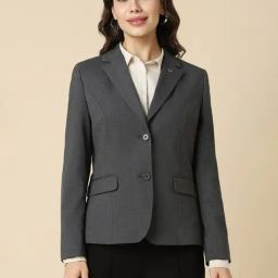 Allen Solly Grey Regular Fit Blazer-15