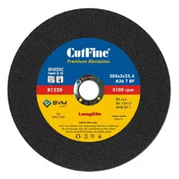 CUTFINE 304.8 mm (12 Inch) Dia, 2 mm Thickness Reinforced Cutting Wheel, R1220 (Pack of 25)-0