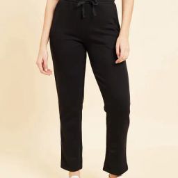 Sweet Dreams Black Mid Rise Sports Track Pants-image-105