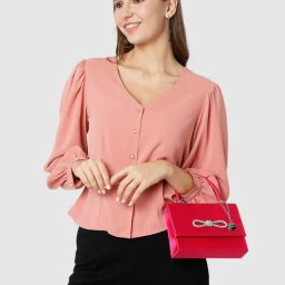 Caprese Fuchsia¿ Solid Envelope Clutch-41