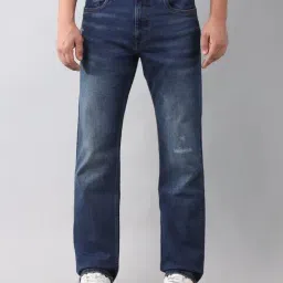 U.S. Polo Assn. Denim Co. Blue Cotton Slim Fit Distressed Jeans-image-86