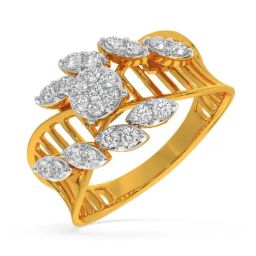 Kisna Diamond & Gold Jewellery Mary 14k (585) Diamond & Gold Ring For Women-picture-8