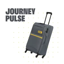 Citizen Journey Pulse Grey Solid Soft Medium Trolley Bag - 68 Cms image 3