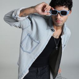FOUL CHILD Men Solid Spread Collar Cotton Casual Shirt-image-59