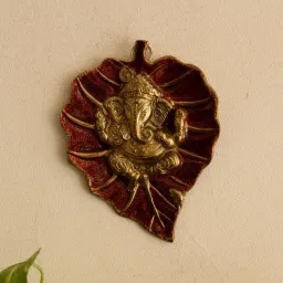 eCraftIndia Lord Ganesha on Red Leaf-46