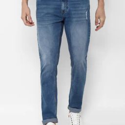 Forever 21 Blue Lightly Washed Jeans-image-41