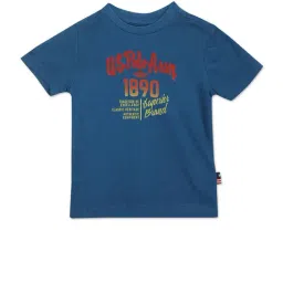 U.S. Polo Assn. Kids Blue Logo Print T-Shirt-image-87