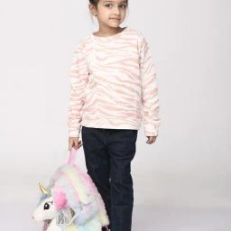 Lilpicks Kids White & Pink Printed Full Sleeves Sweatshirt-picture-35
