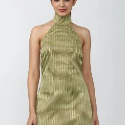 Forever 21 Green Printed Mini A Line Dress-picture-43