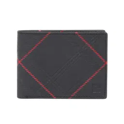 Spykar Black Checks Leather Bi-Fold Wallet for Men-12