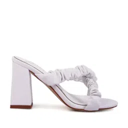 London Rag Women's Off White Cross Strap Sandals-98