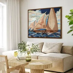 The Art House Abstract Multicolor Canvas Painting-40