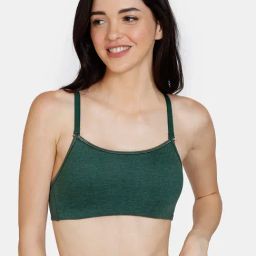 Zivame Green Half Coverage Beginner's Bra-image-46