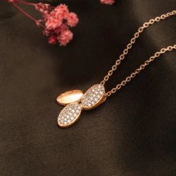 Silberry 92.5 Sterling Silver Rose Gold Jasmine Pendant with Chain-image-93