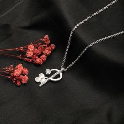 Silberry 92.5 Sterling Silver Cluster Pendant with Chain-image-11