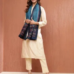 Fabindia TurquoiseEmbroideredStole-picture-22