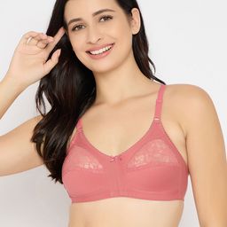 Clovia Full Coverage Lace Cotton T-shirt Bra-picture-10
